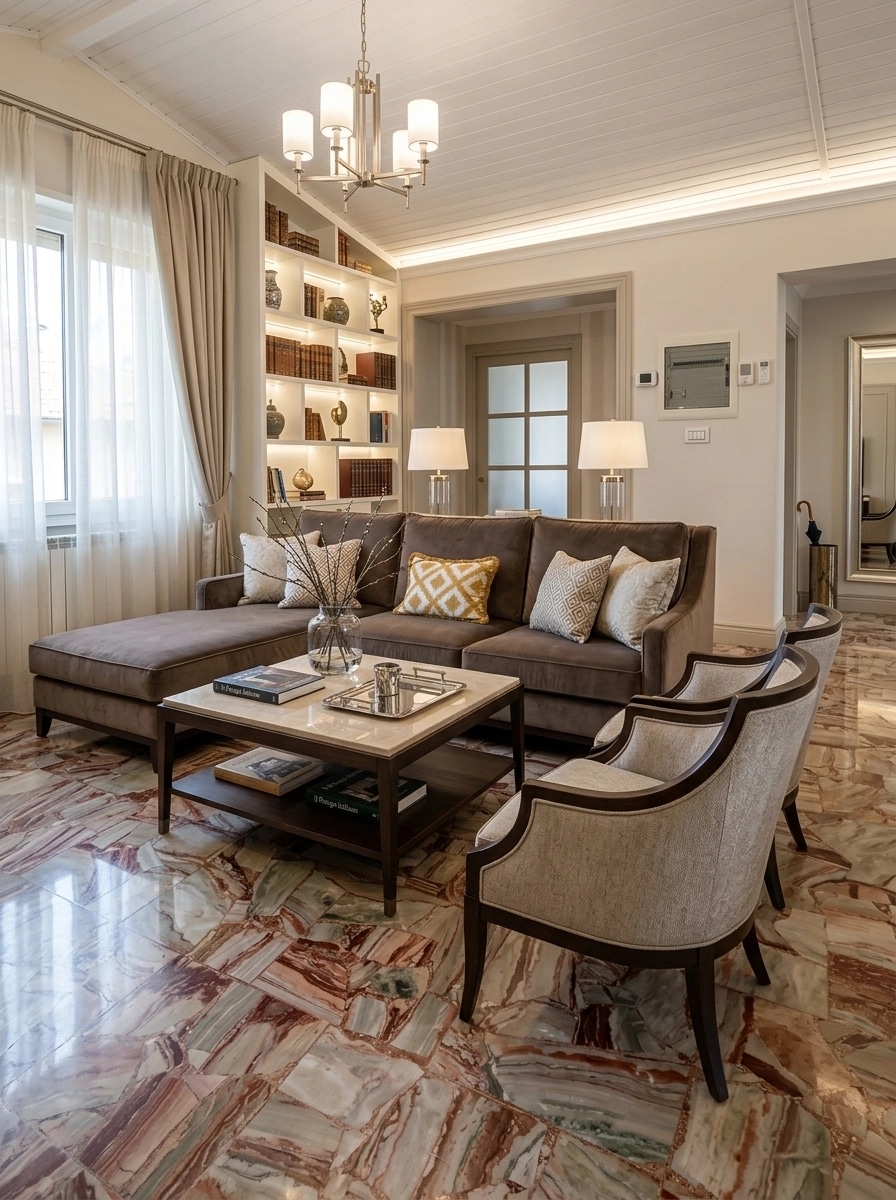 Transitional Living Room design — interior photo by GenRoom AI