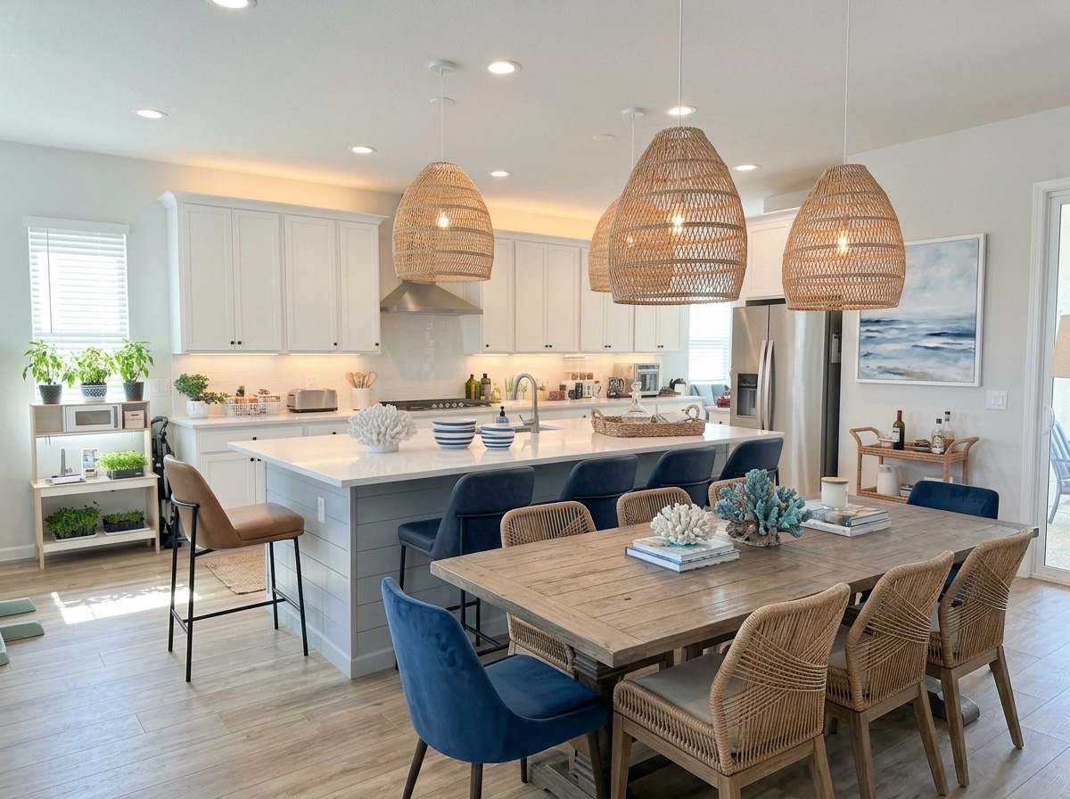 Interior design in Coastal / Hamptons style — Living Room by GenRoom AI