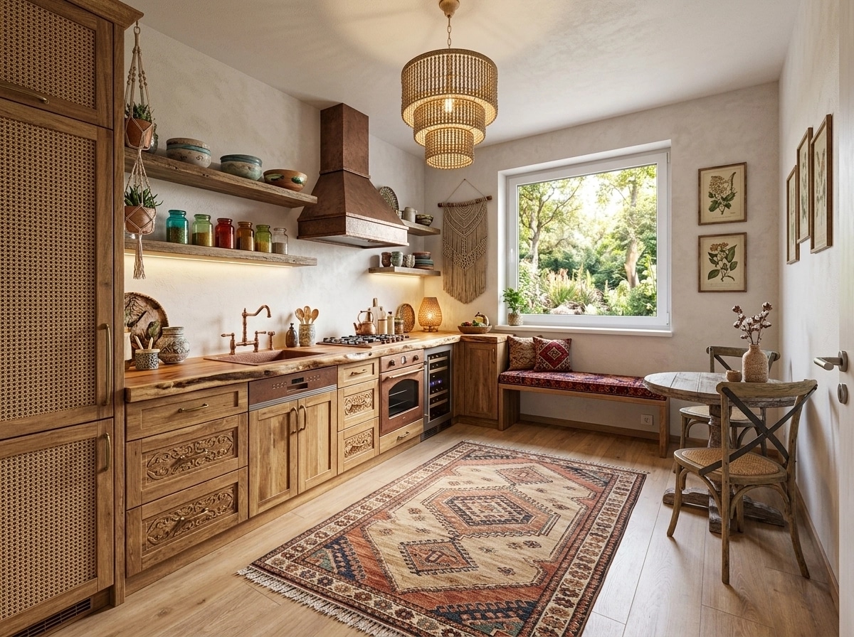 Bohemian Kitchen design — interior photo by GenRoom AI