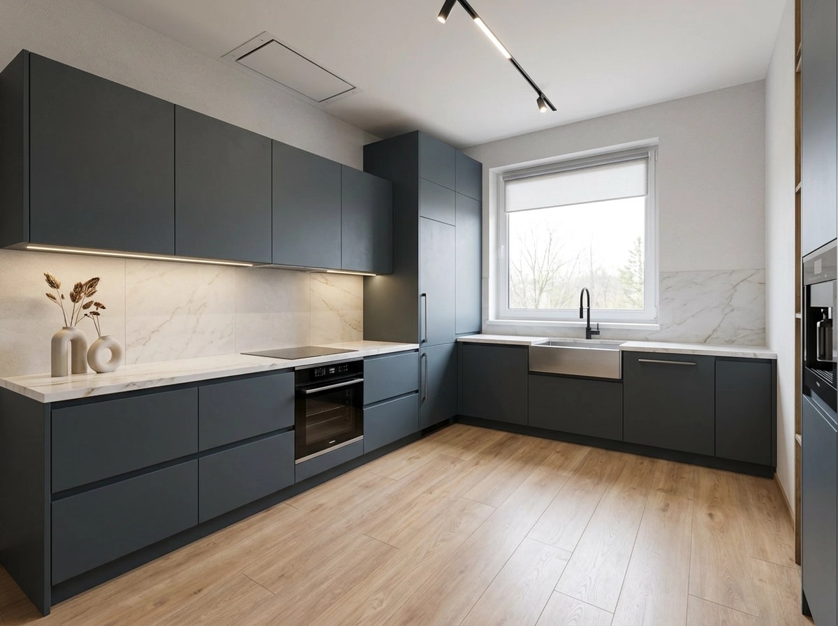 Design d'interni in stile Contemporary — Cucina di GenRoom AI