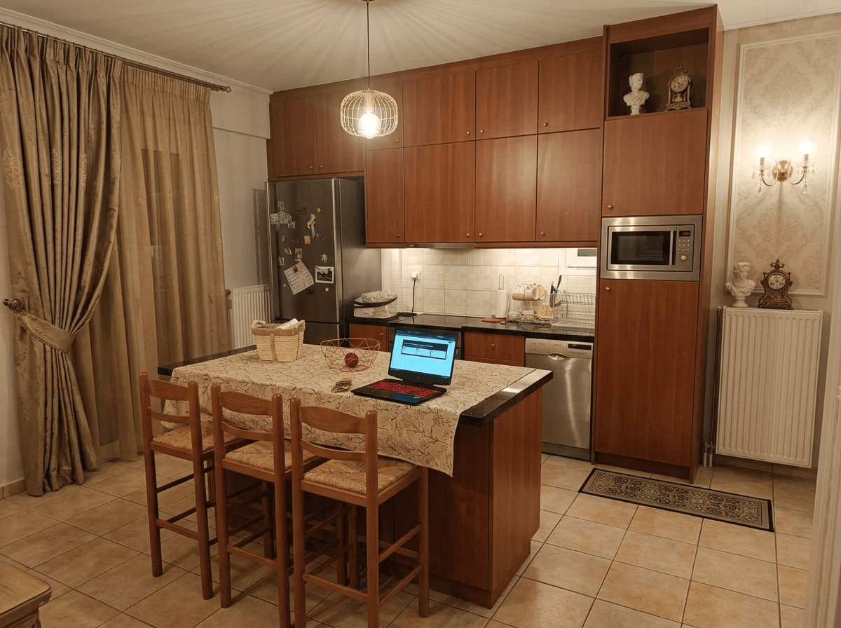 Neoclassic Kitchen design — interior photo by GenRoom AI