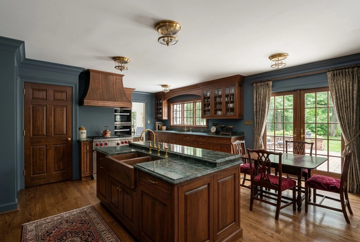Design d'interni in stile British — Cucina di GenRoom AI
