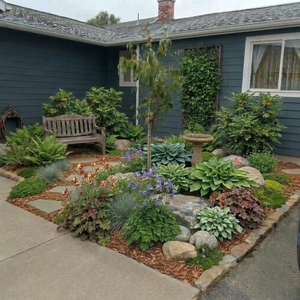 Landscape design in Eco Natural Garden style — Yard by GenRoom AI