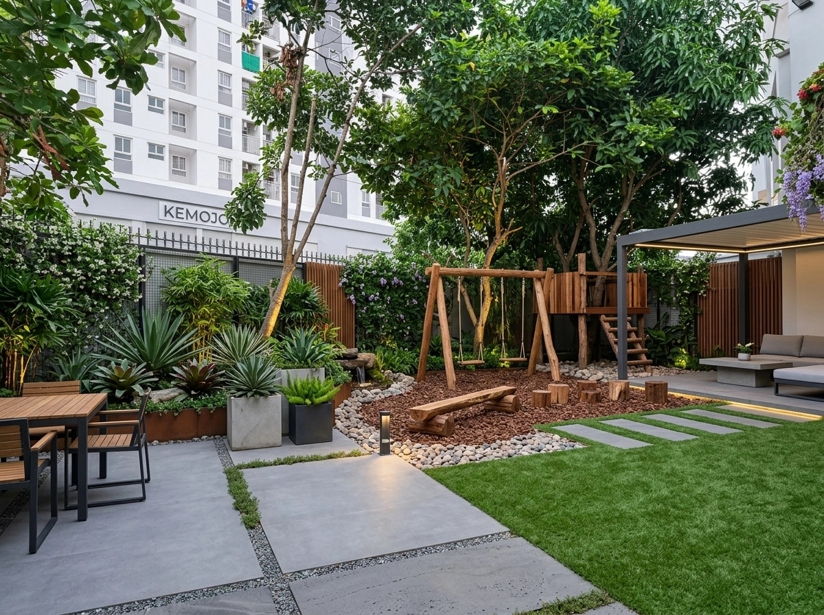 Landscape design in Contemporary Yard style — Yard by GenRoom AI