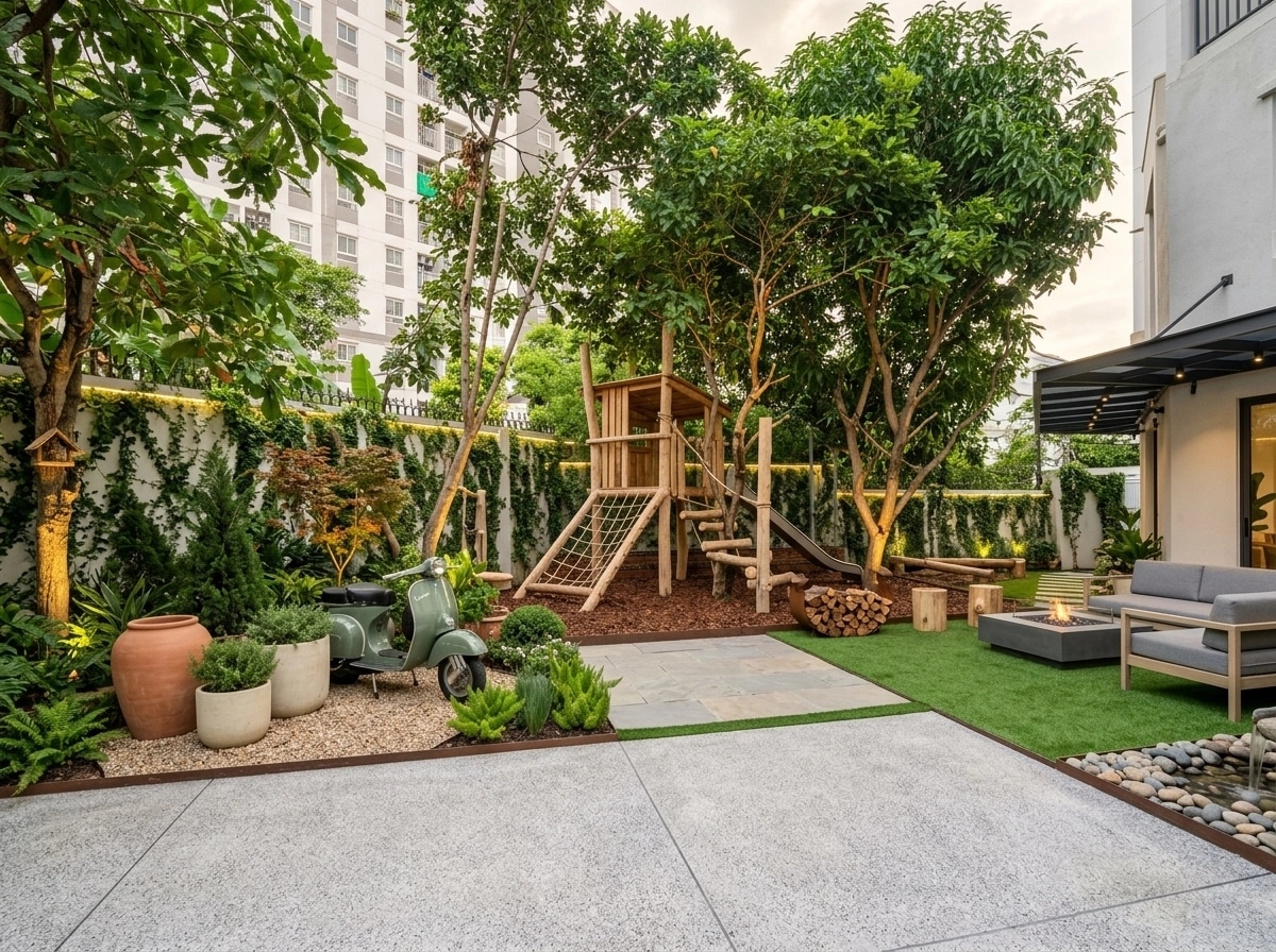Landschaftsdesign im Scandinavian Garden-Stil — Garten von GenRoom AI