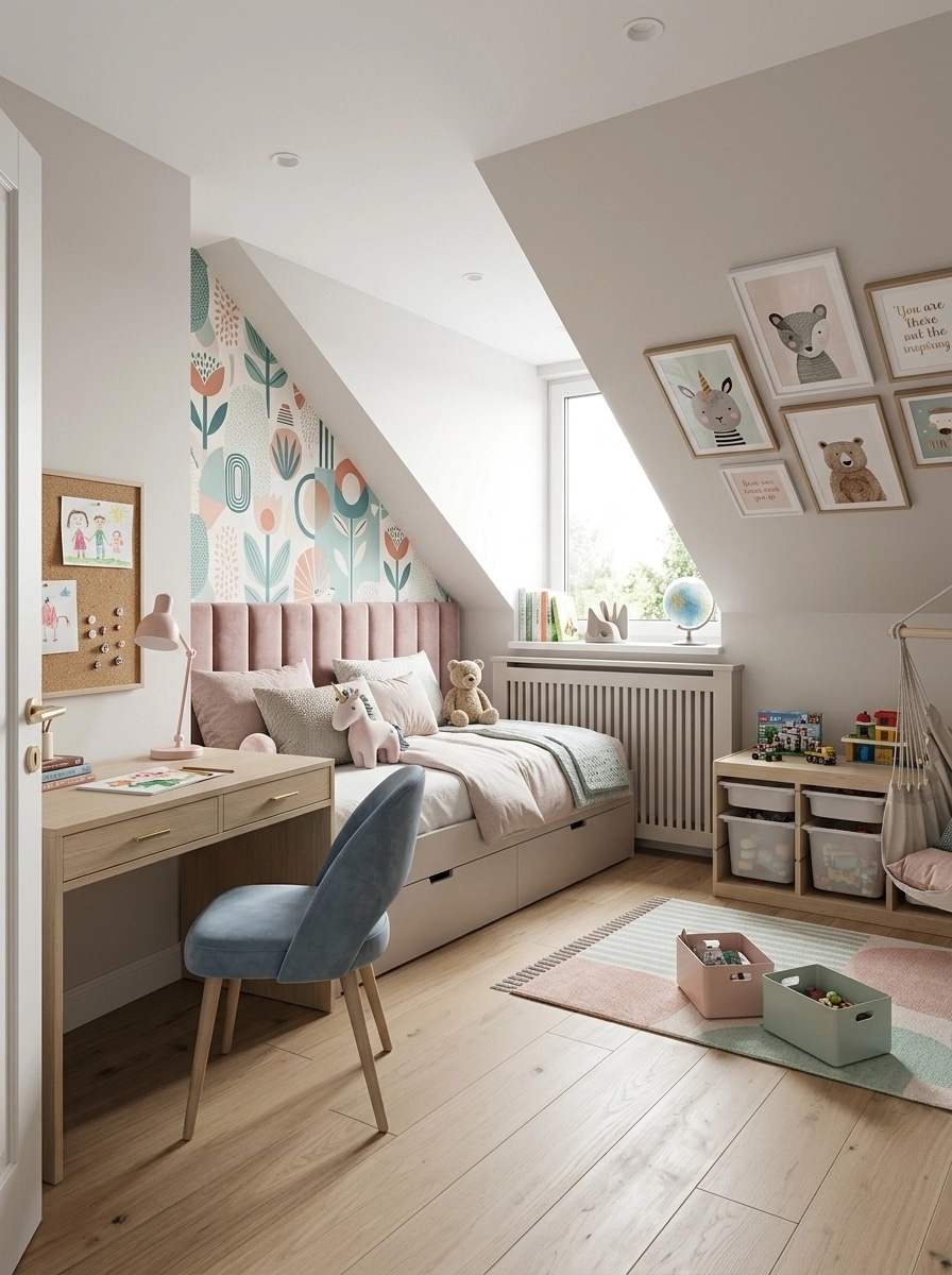 Contemporary Quarto Infantil design — interior photo by GenRoom AI