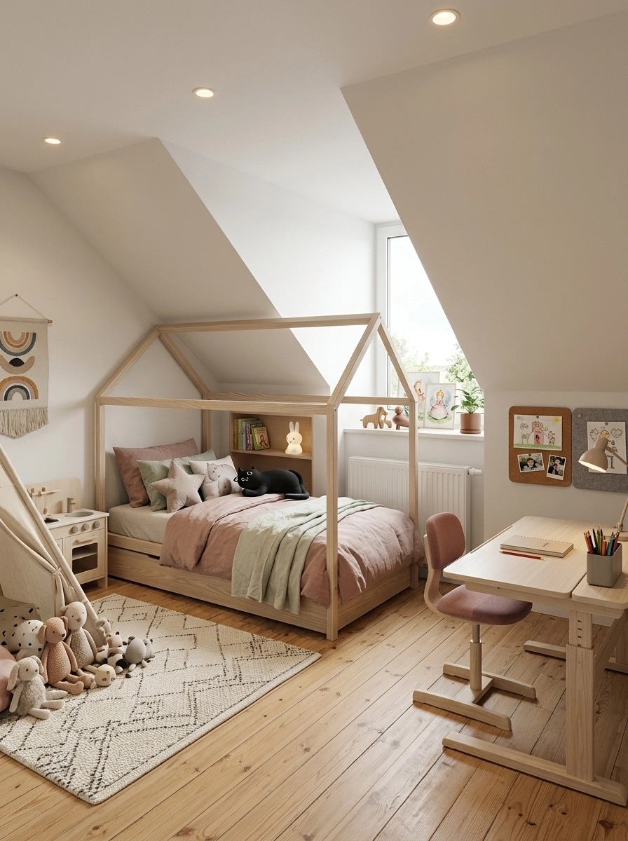 Scandinavian Kids Room design — interior photo by GenRoom AI