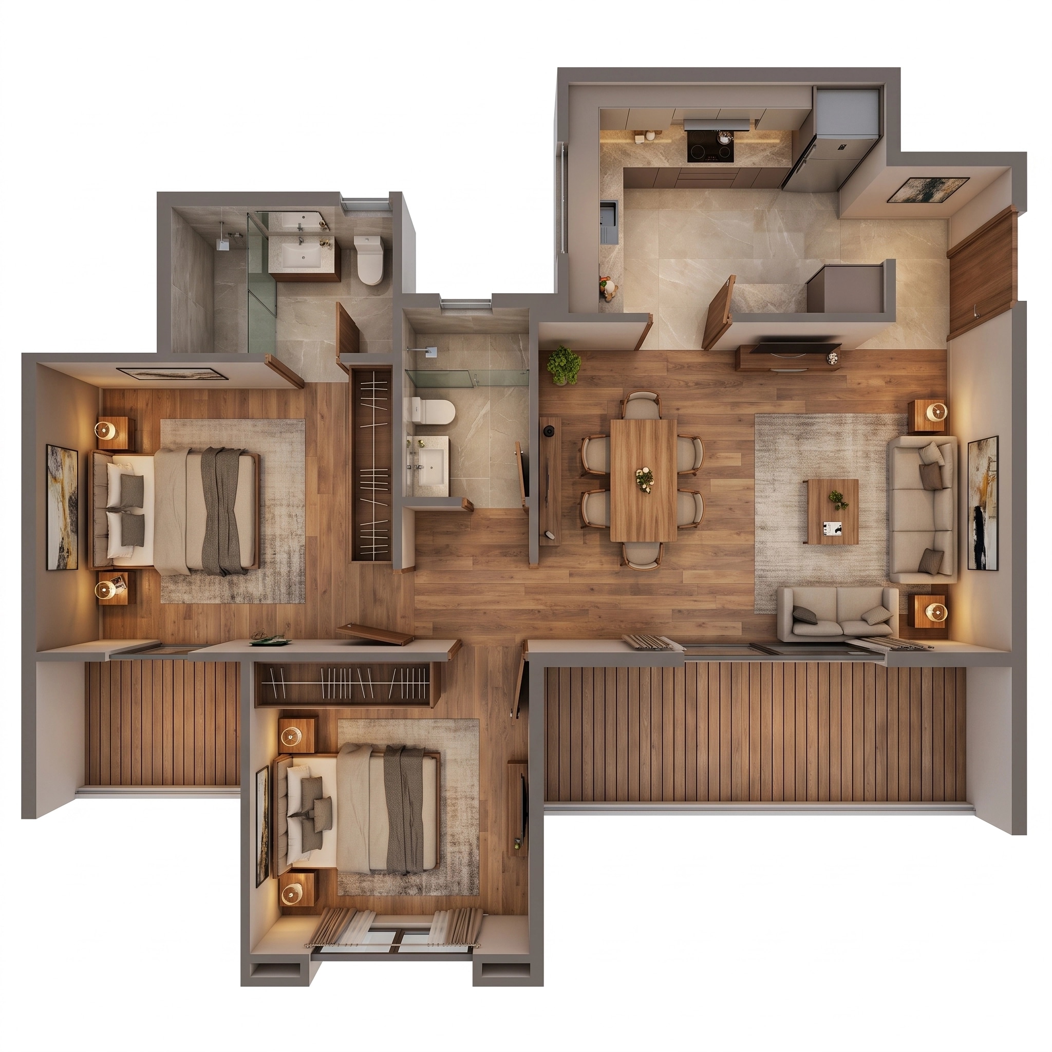 Interior design in Contemporary style — Living Room by GenRoom AI