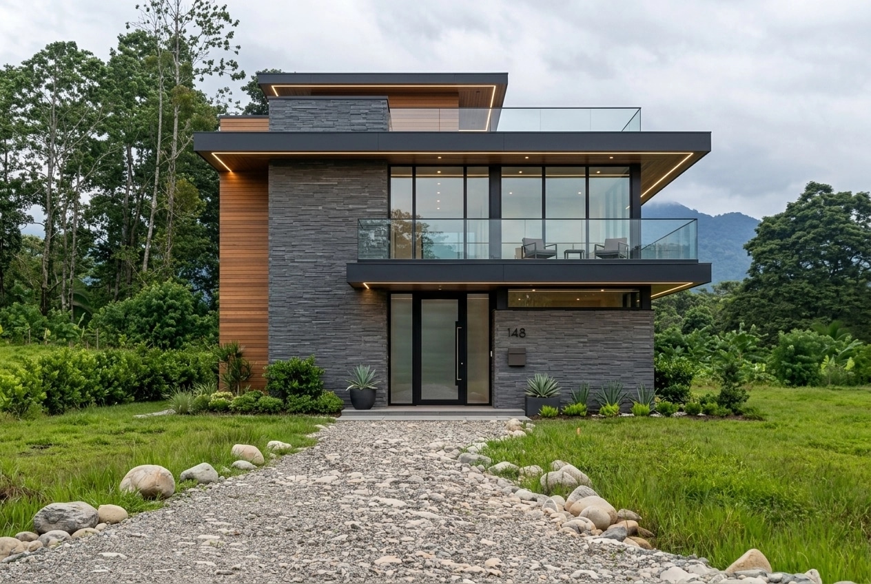 Design de façade en style Contemporary Facade — Façade par GenRoom AI