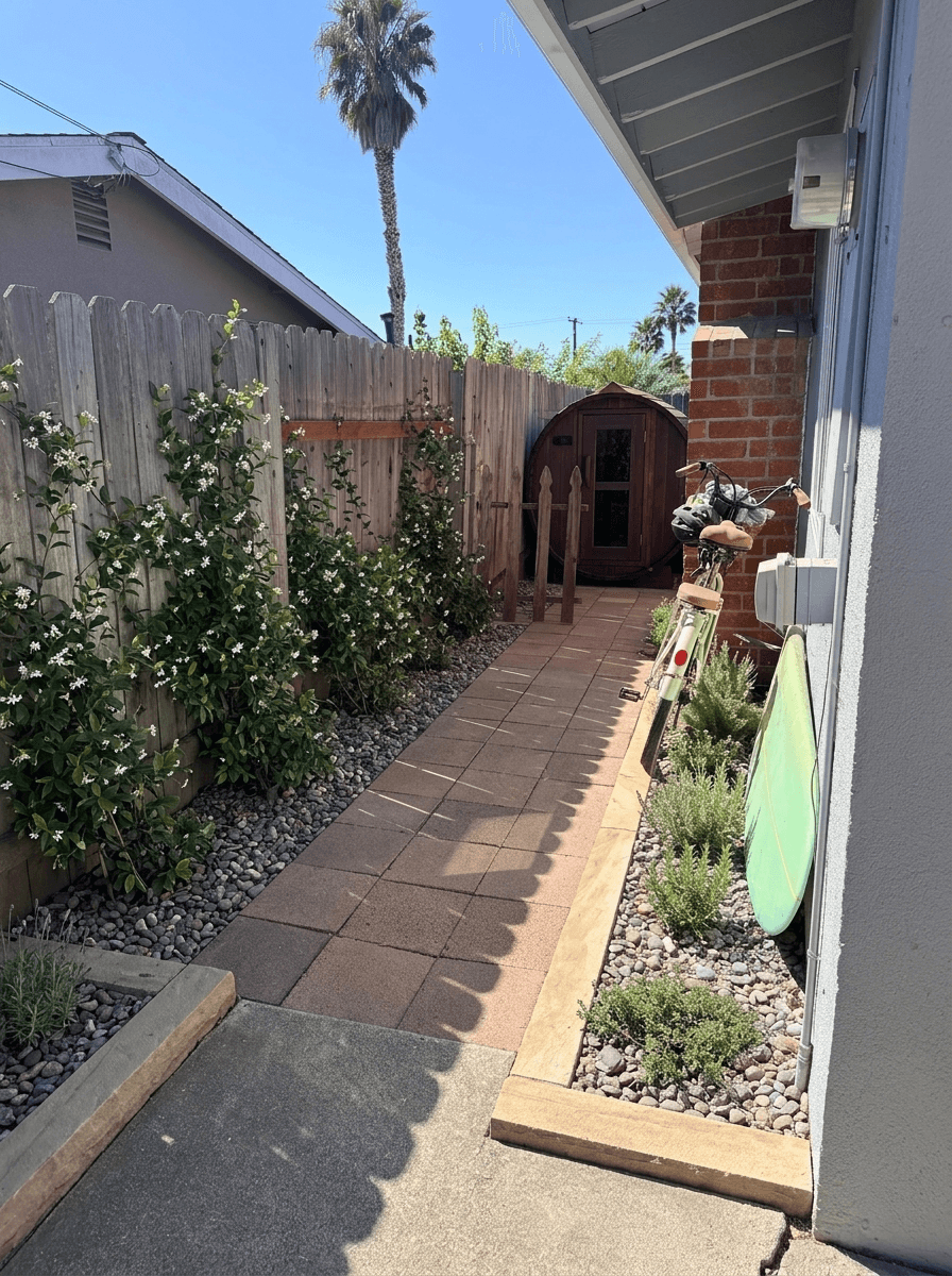 Yard design in Mediterranean Yard style — photo by GenRoom AI