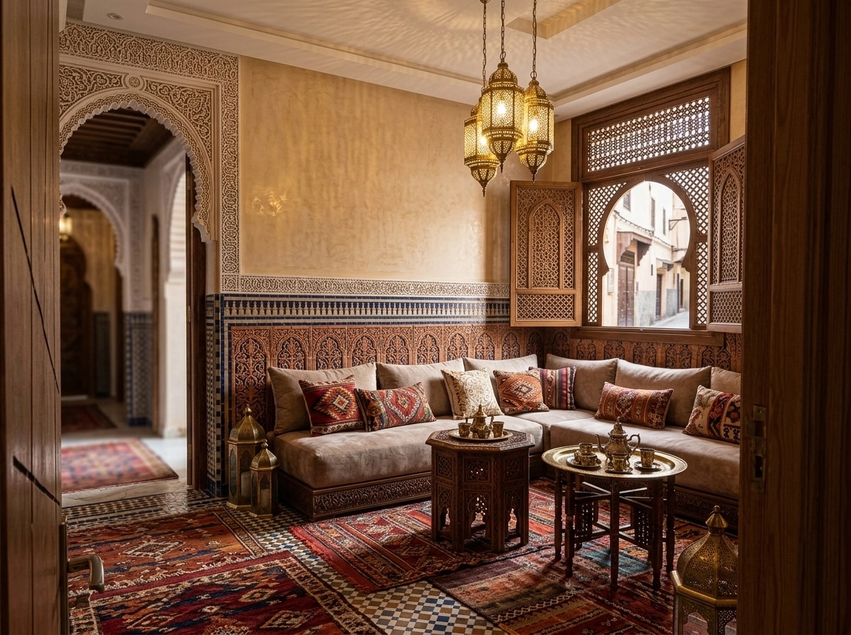 Interior design in Arabian / Moroccan style — Living Room by GenRoom AI