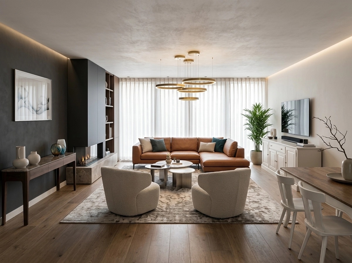 Interior design in Contemporary style — Living Room by GenRoom AI