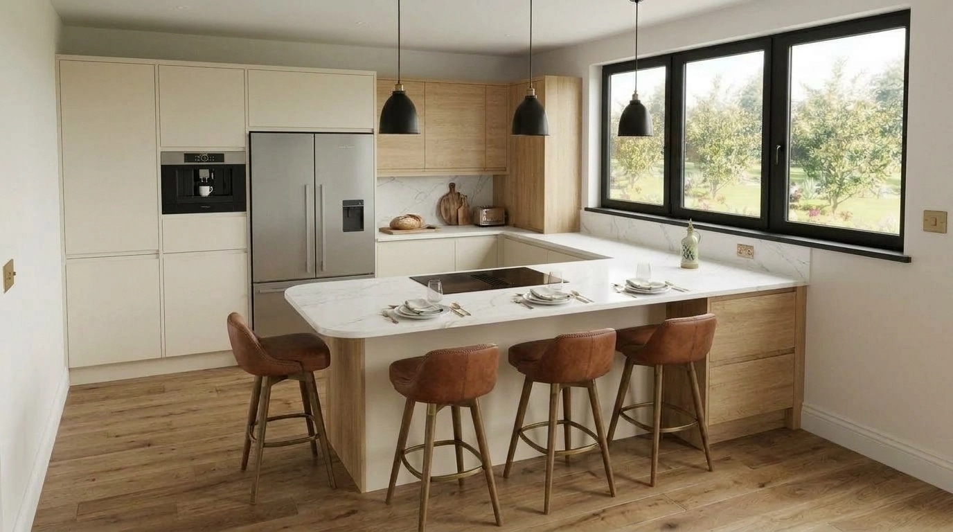 Modern Farmhouse Kitchen design — interior photo by GenRoom AI