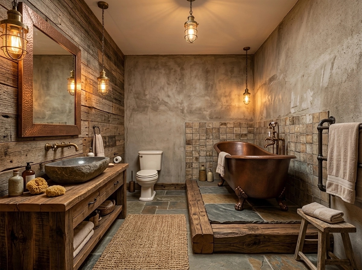 Rustic Salle de Bain design — interior photo by GenRoom AI