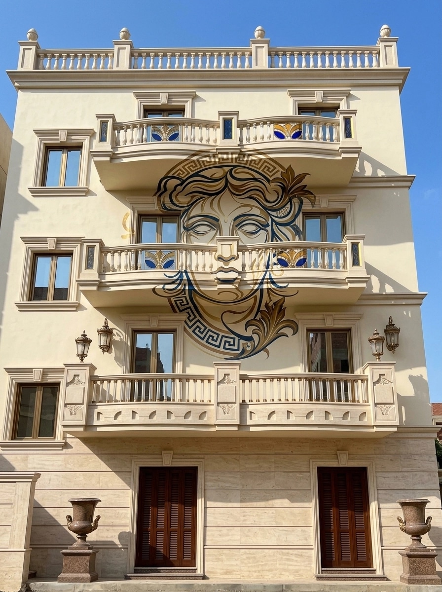Neoclassic Facade Fachada design — facade photo by GenRoom AI