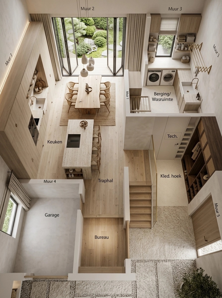 Interior design in Japandi style — Kitchen by GenRoom AI