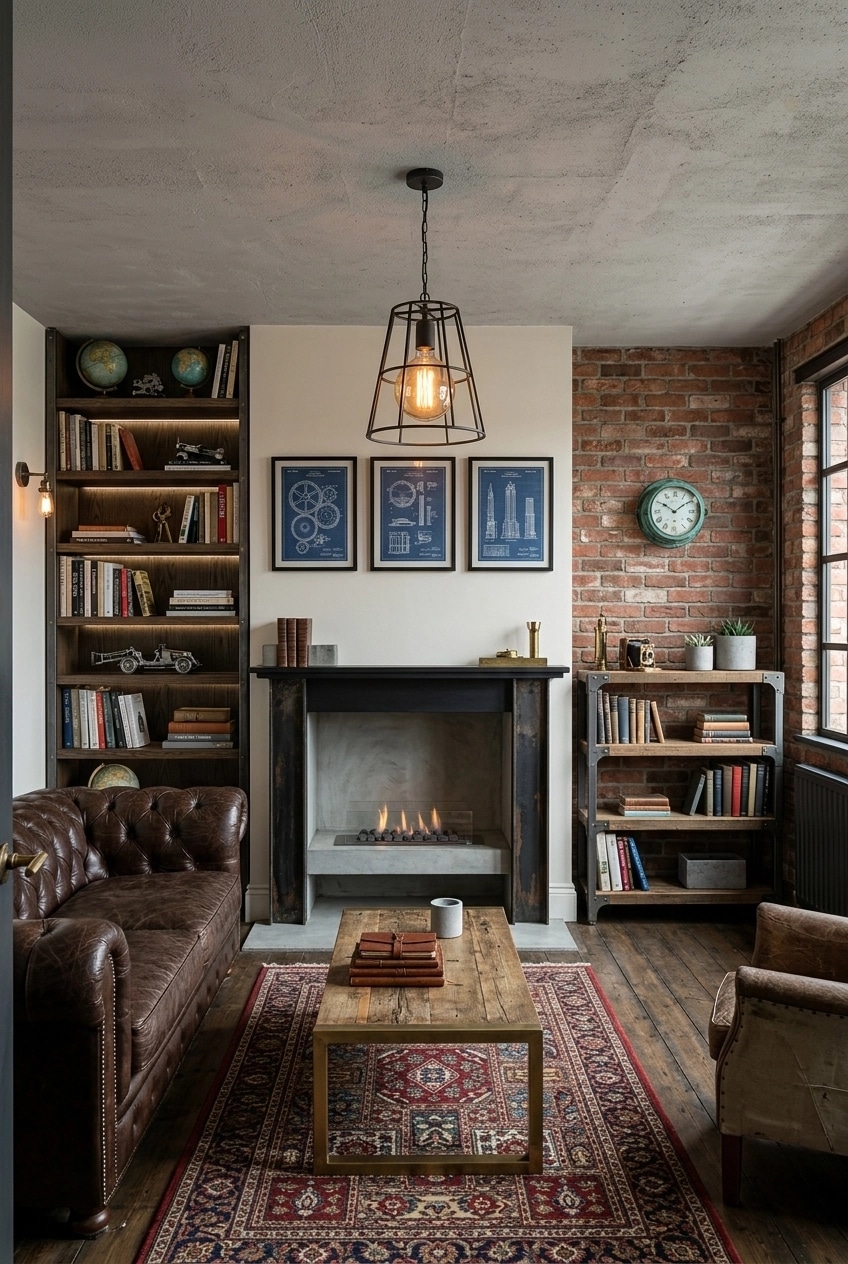 Interior design in Loft / Industrial style — Living Room by GenRoom AI