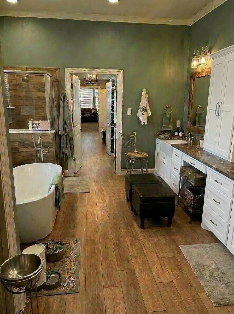 Interior design in Modern Farmhouse style — Bathroom by GenRoom AI