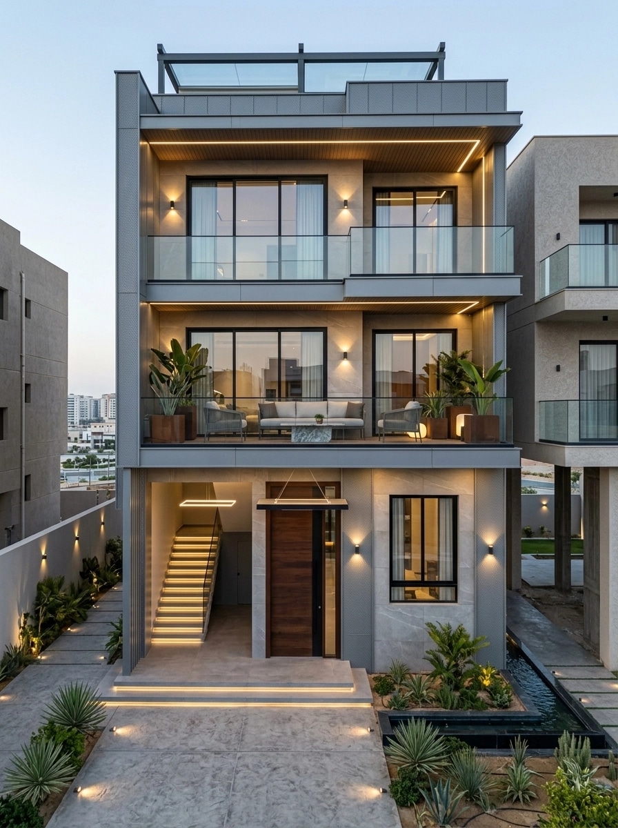 Contemporary Facade Facade design — facade photo by GenRoom AI