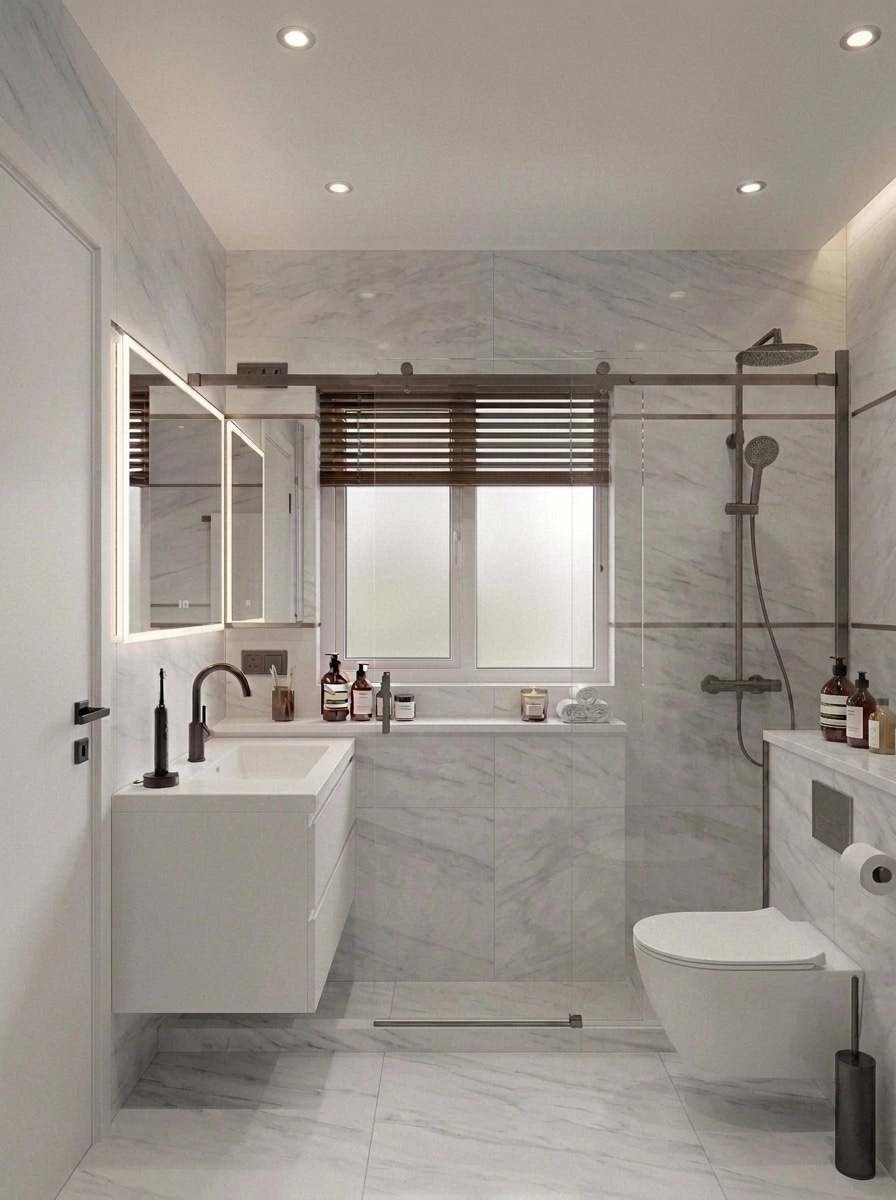 Bathroom interior in Contemporary style — photo by GenRoom AI