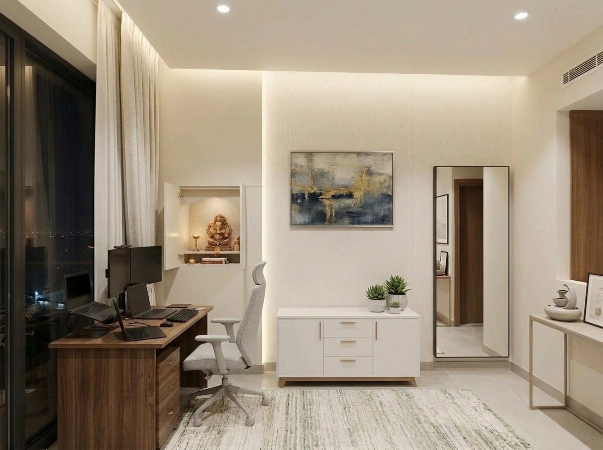 Office interior in Contemporary style — photo by GenRoom AI