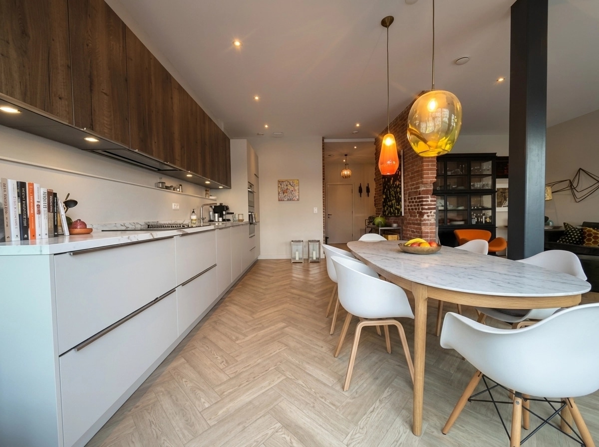Kitchen interior in Contemporary style — photo by GenRoom AI