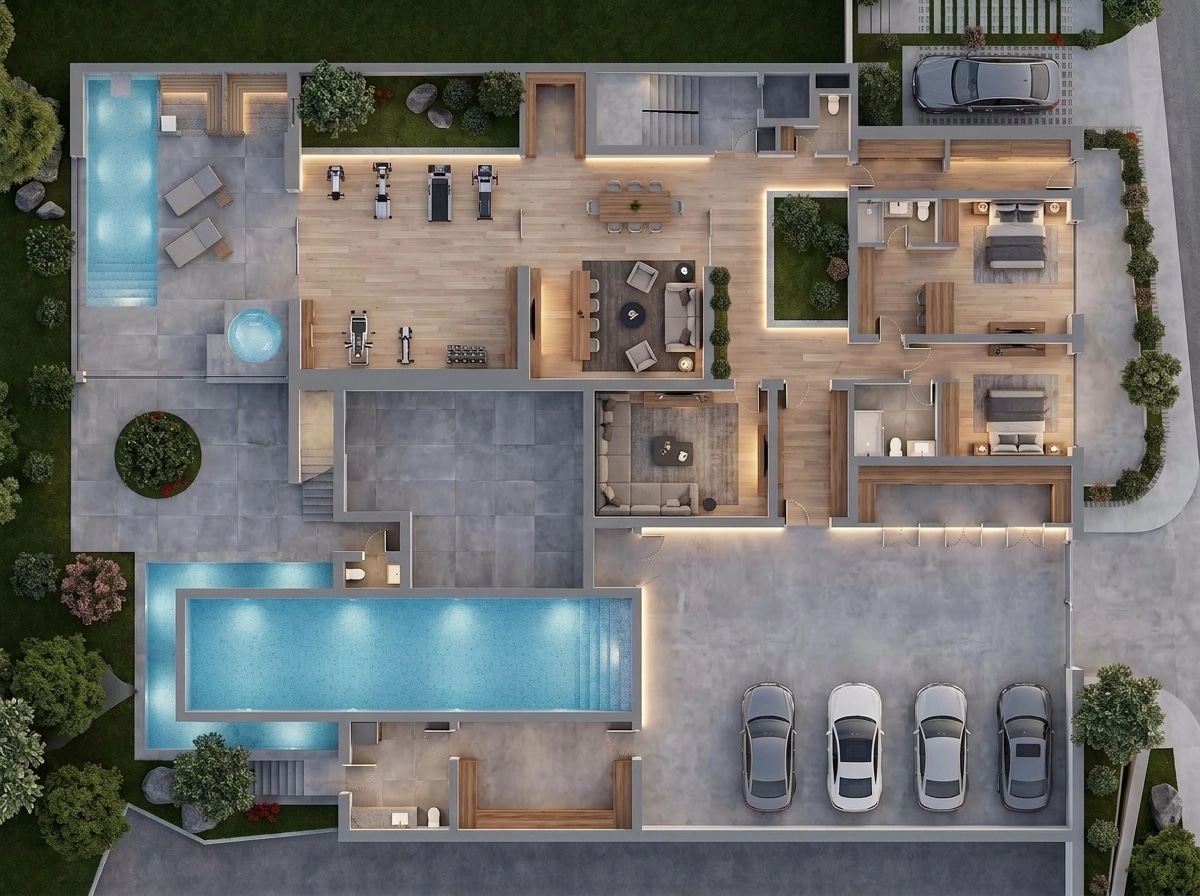Interior design in Contemporary style — Living Room by GenRoom AI
