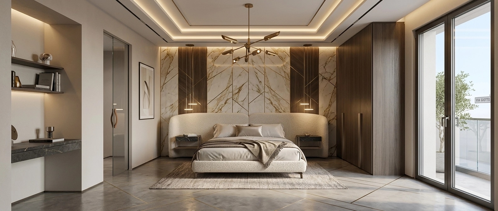 Contemporary Bedroom design — interior photo by GenRoom AI