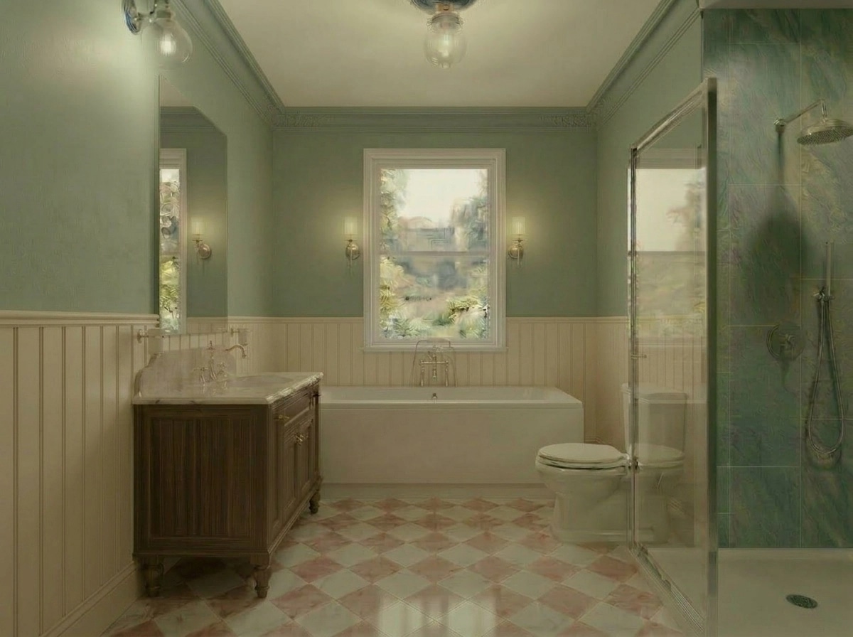 Interior design in Classic style — Bathroom by GenRoom AI