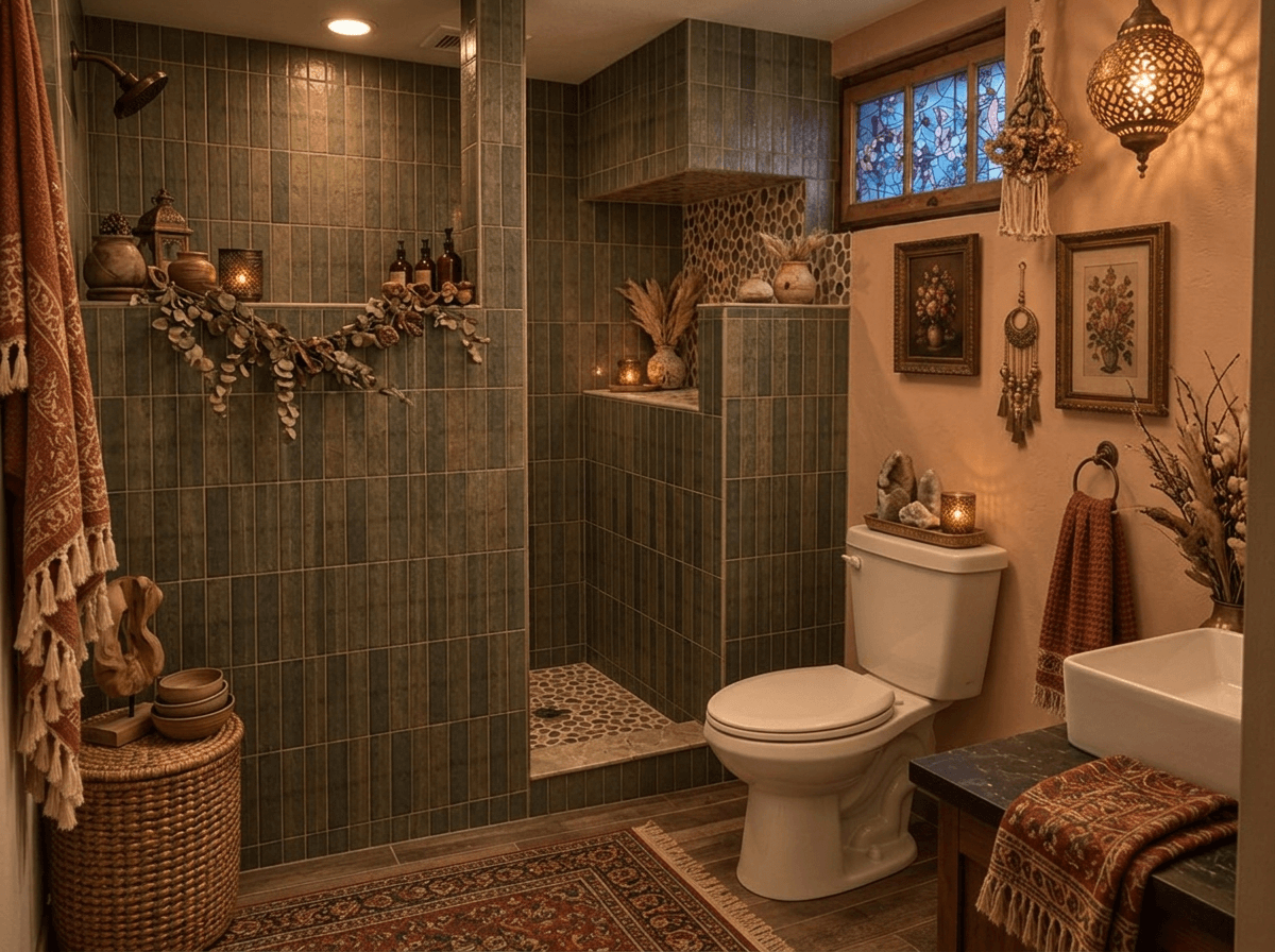 Interior design in Bohemian style — Bathroom by GenRoom AI