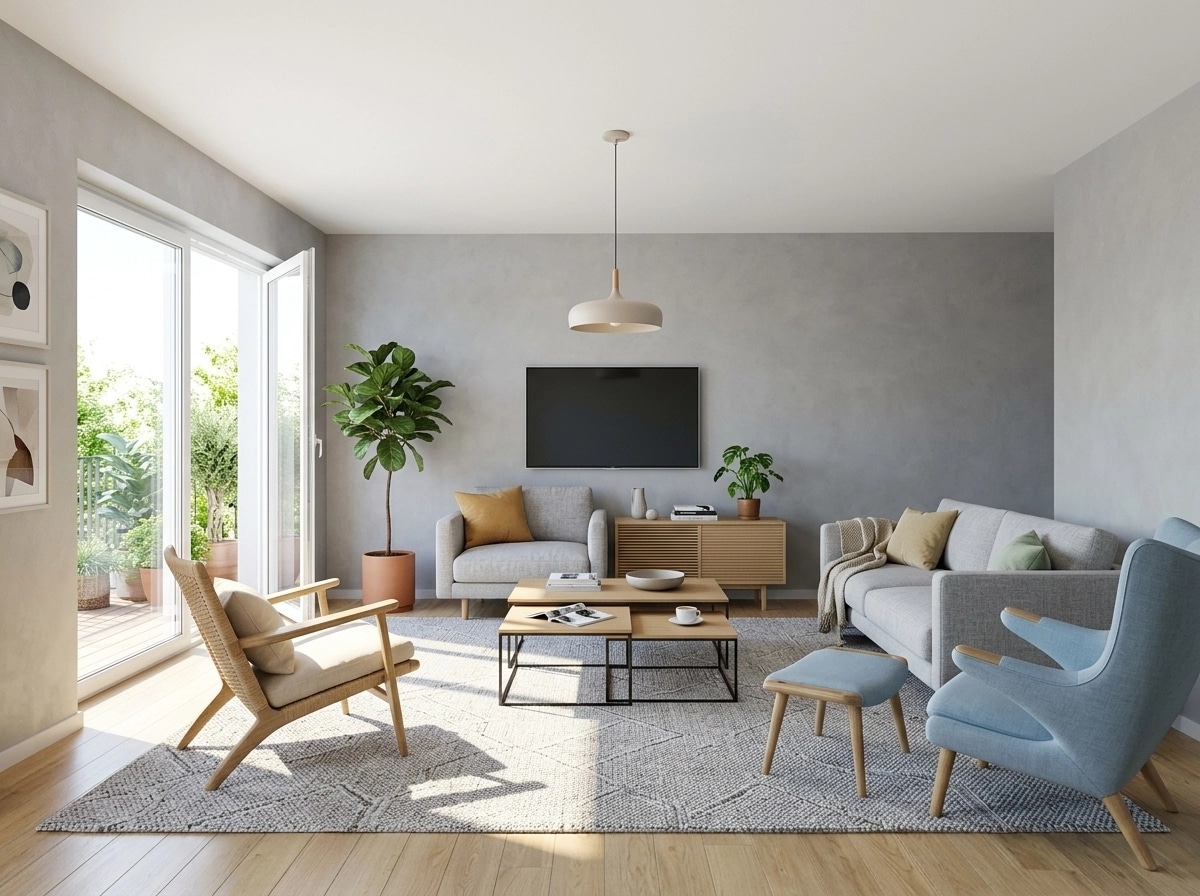 Scandinavian Living Room design — interior photo by GenRoom AI