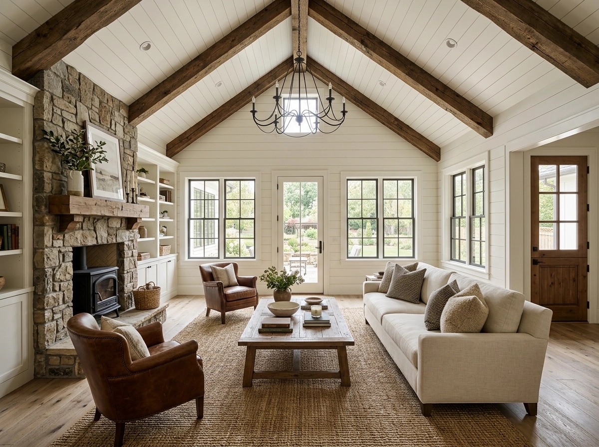 Modern Farmhouse Living Room design — interior photo by GenRoom AI