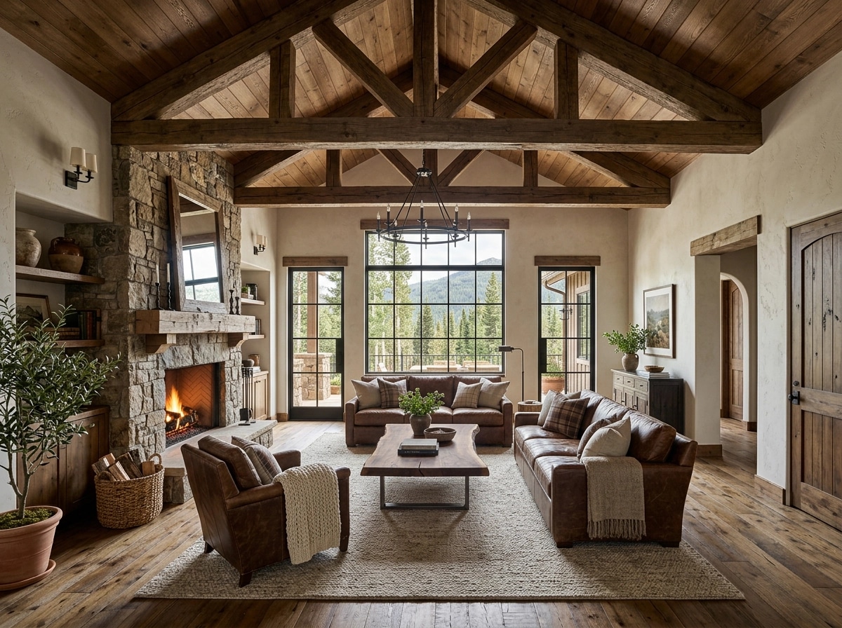 Interior design in Rustic style — Living Room by GenRoom AI