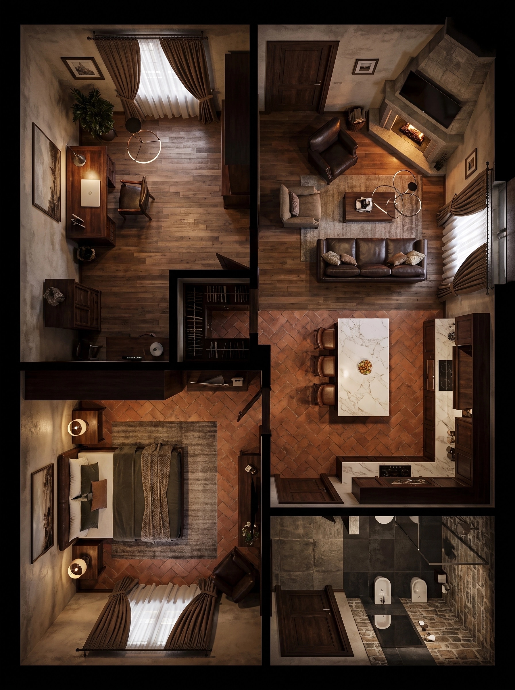 Interior design in Tuscan style — Living Room by GenRoom AI