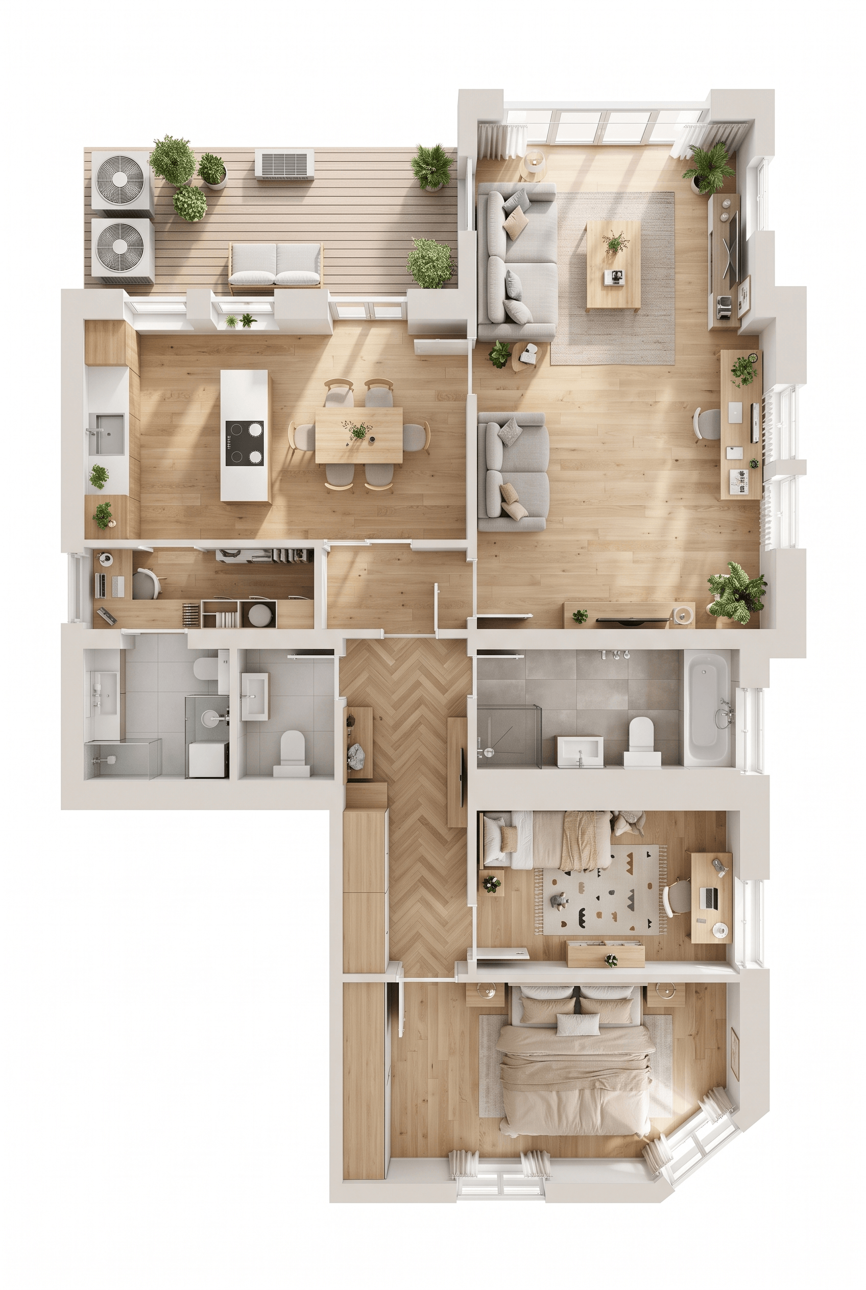 Interior design in Scandinavian style — Living Room by GenRoom AI