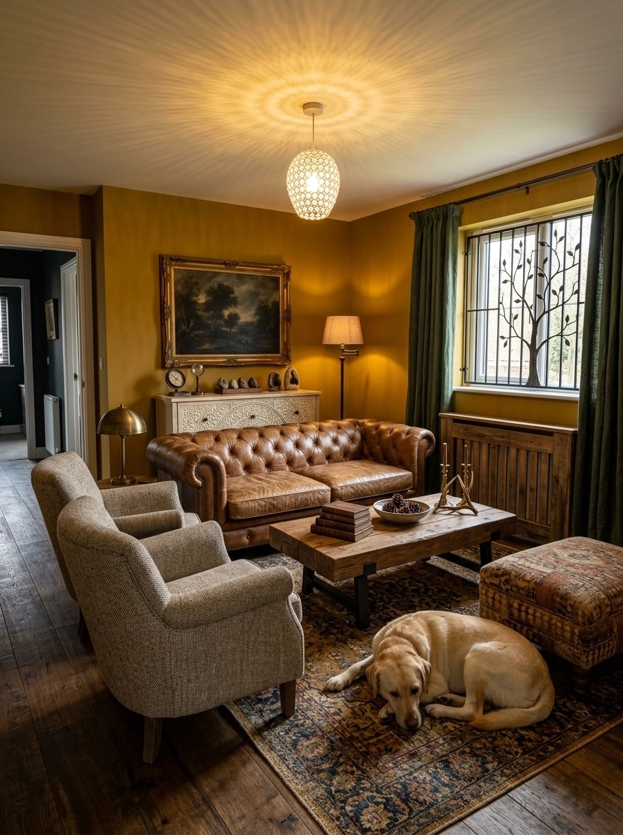 Interior design in Rustic style — Living Room by GenRoom AI