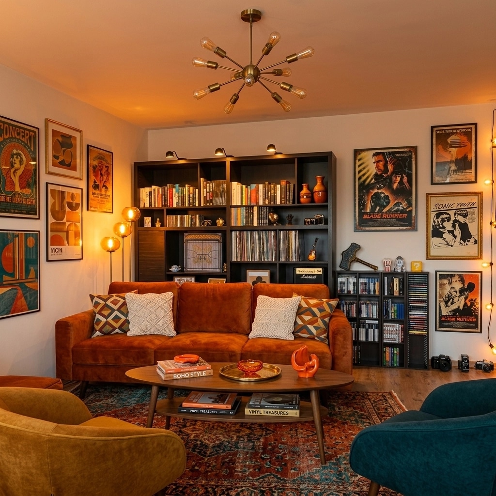Interior design in Bohemian style — Living Room by GenRoom AI