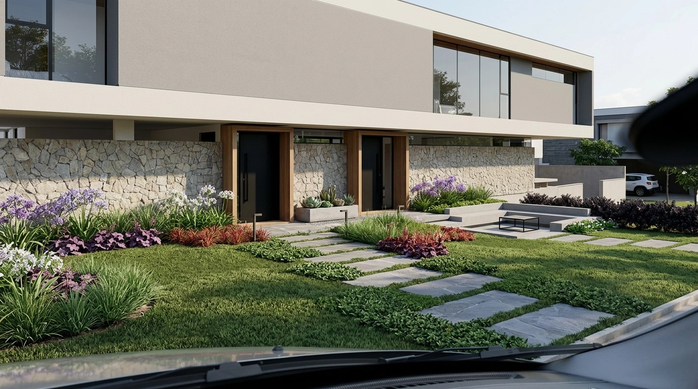 Landscape design in Scandinavian Garden style — Yard by GenRoom AI