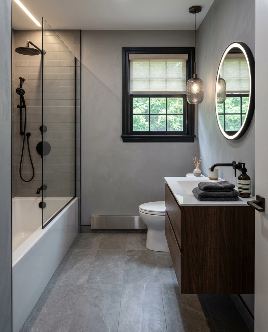 Interior design in Contemporary style — Bathroom by GenRoom AI