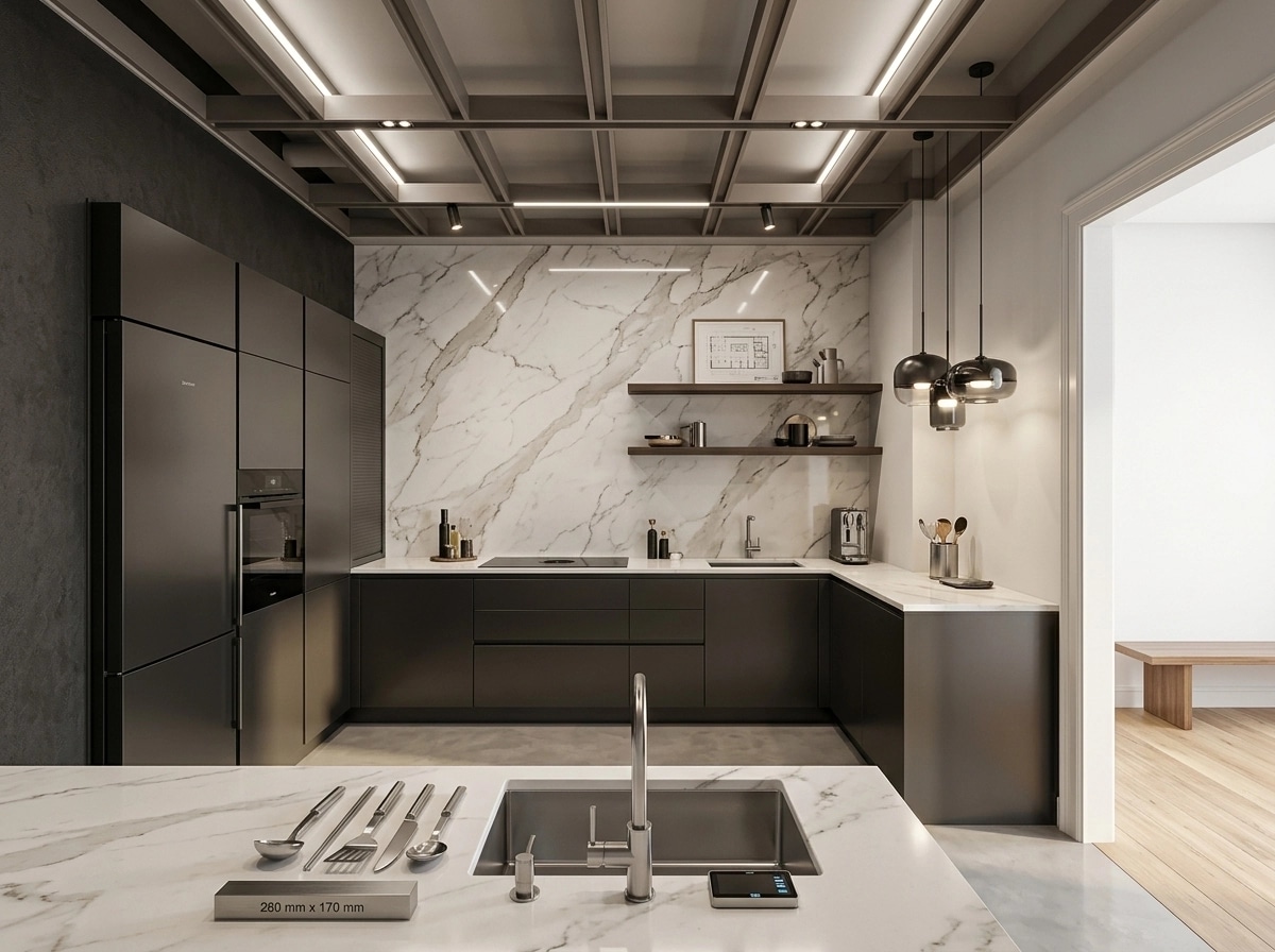 Interior design in Contemporary style — Kitchen by GenRoom AI