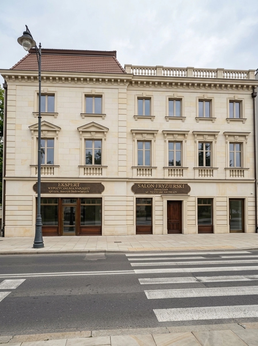 Neoclassic Facade Fachada design — facade photo by GenRoom AI