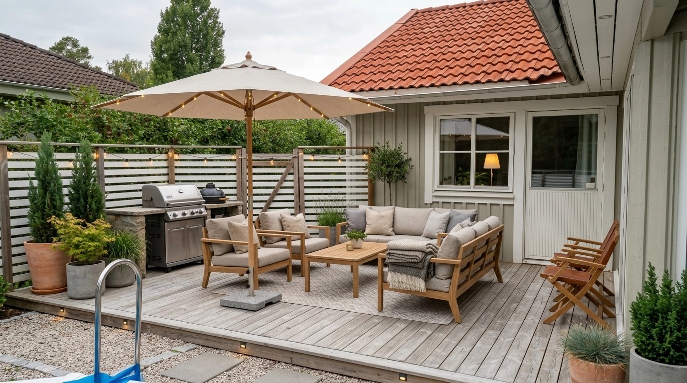 Landscape design in Scandinavian Garden style — Yard by GenRoom AI