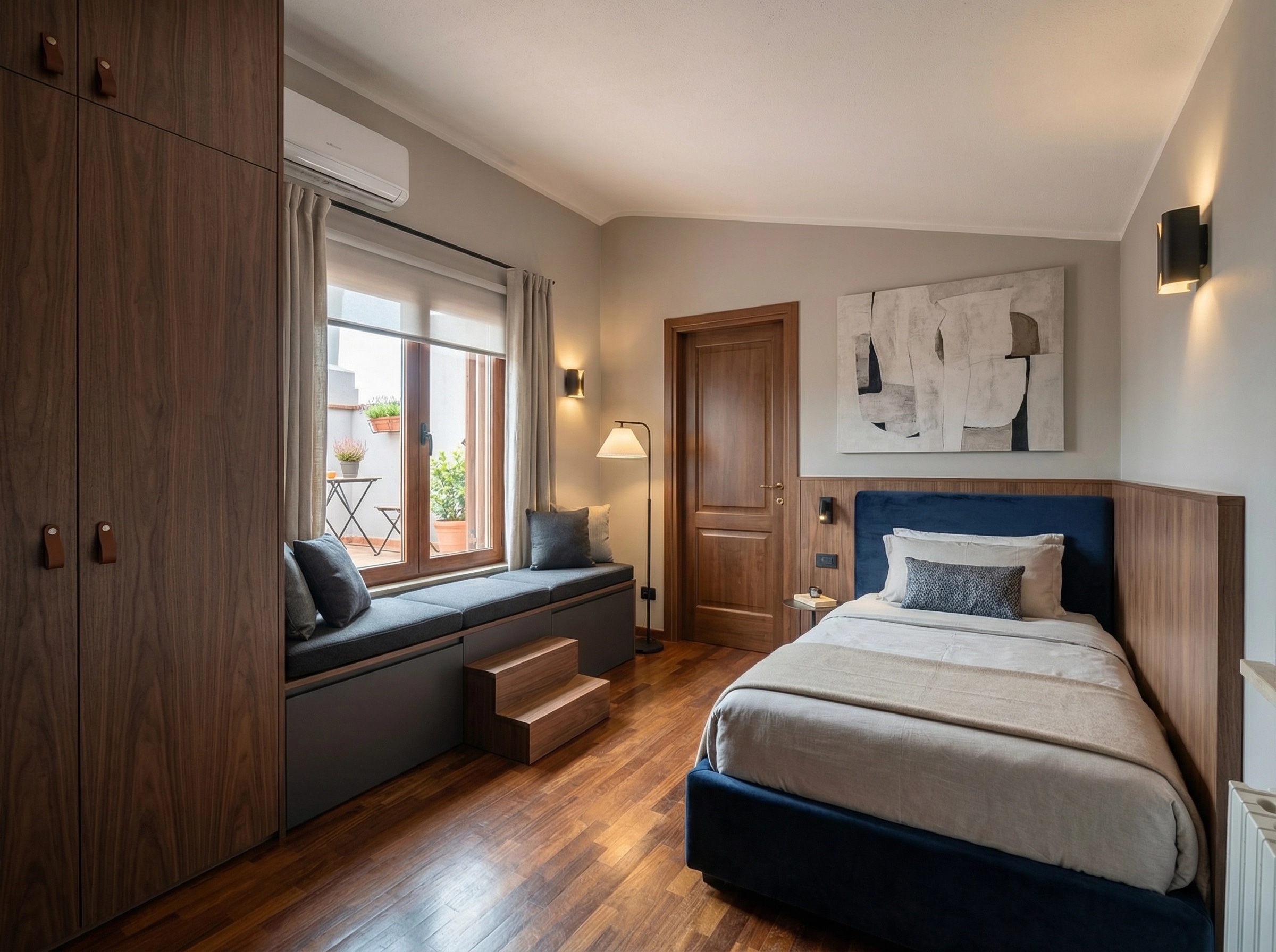 Contemporary Bedroom design — interior photo by GenRoom AI