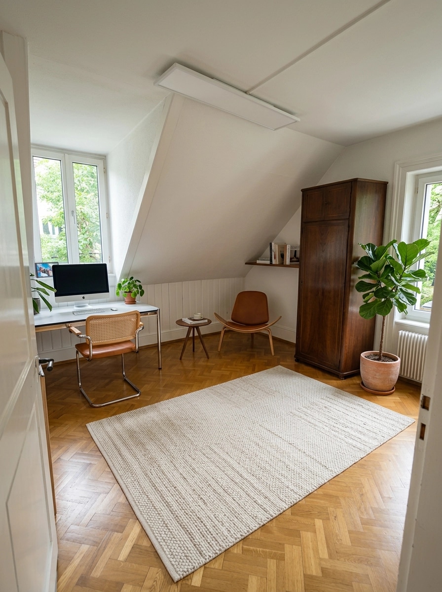 Office interior in Scandinavian style — photo by GenRoom AI