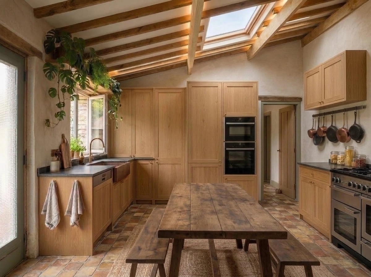 Interior design in Biophilic style — Kitchen by GenRoom AI