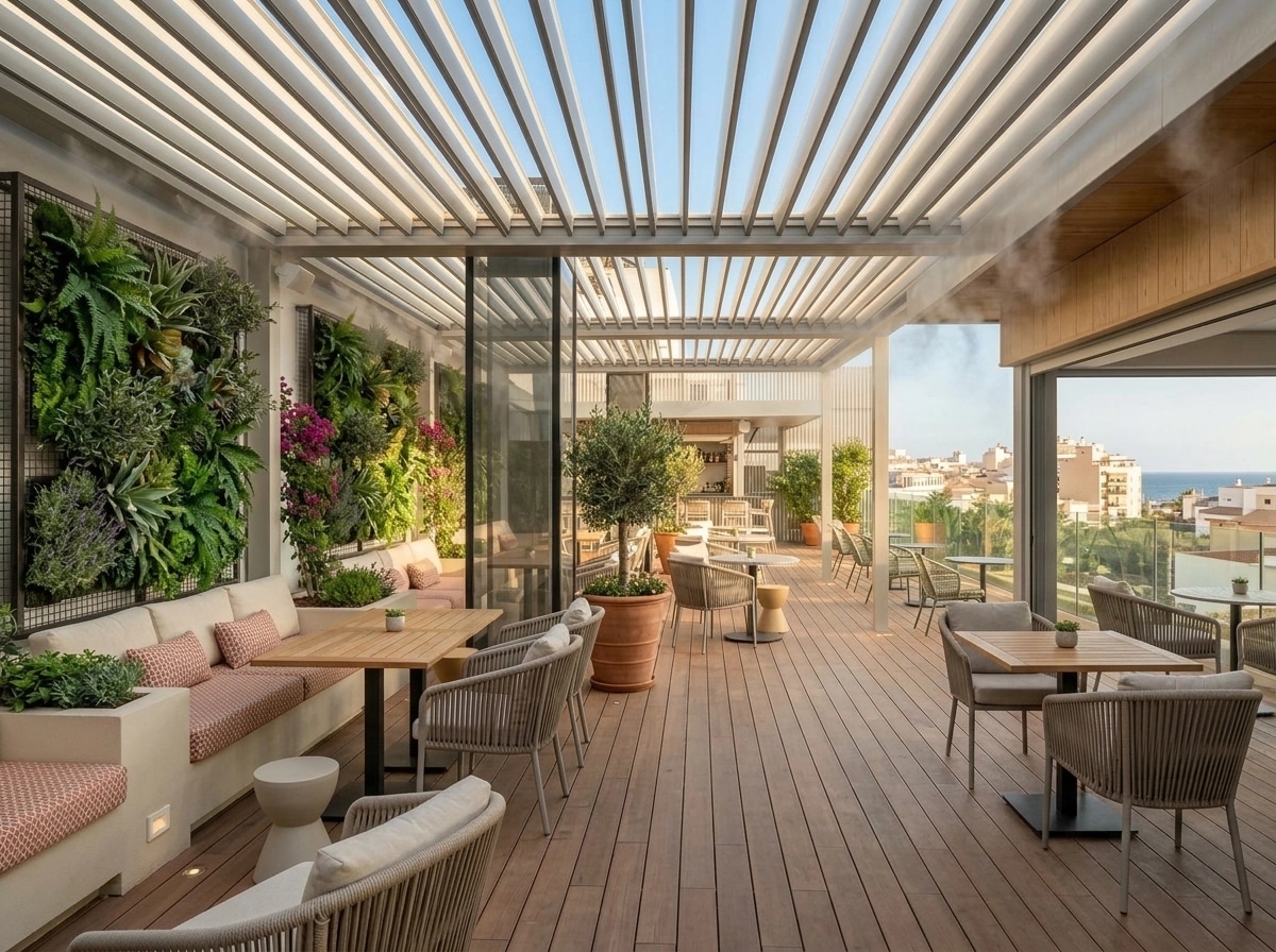 Interior design in Mediterranean style — terrace by GenRoom AI