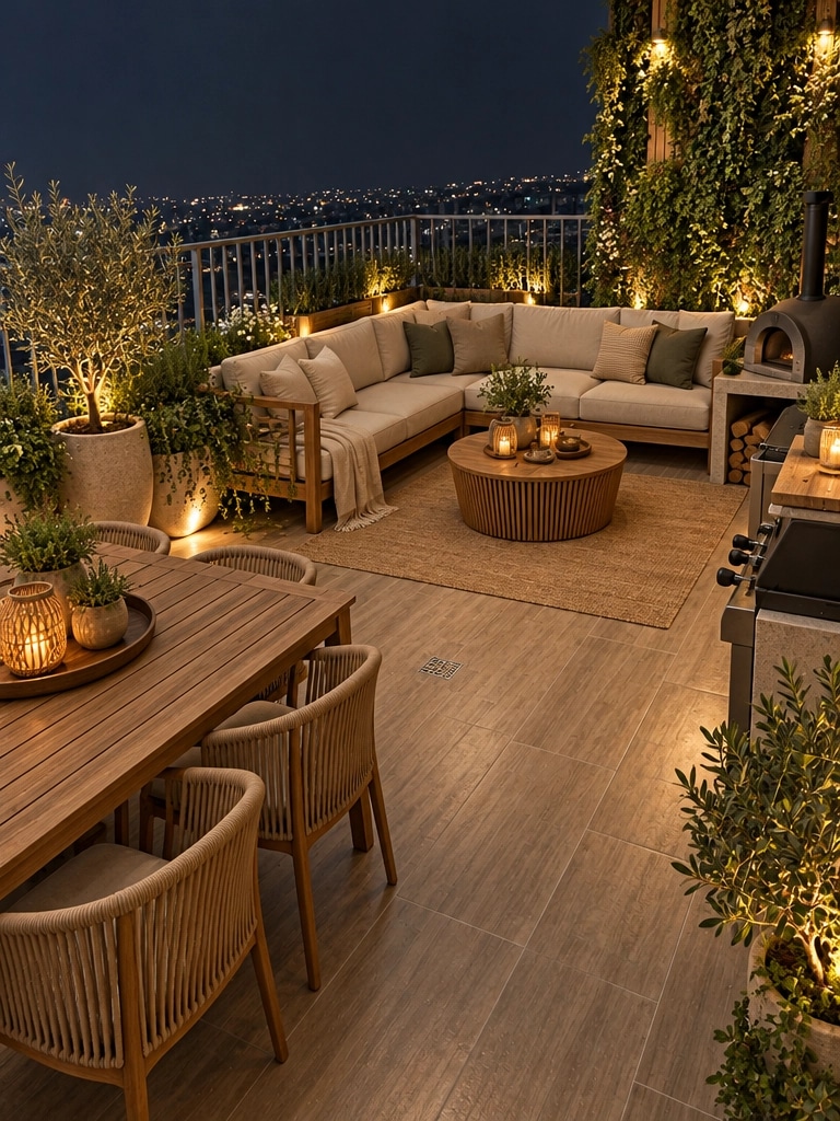 Interior design in Japandi style — balcony by GenRoom AI