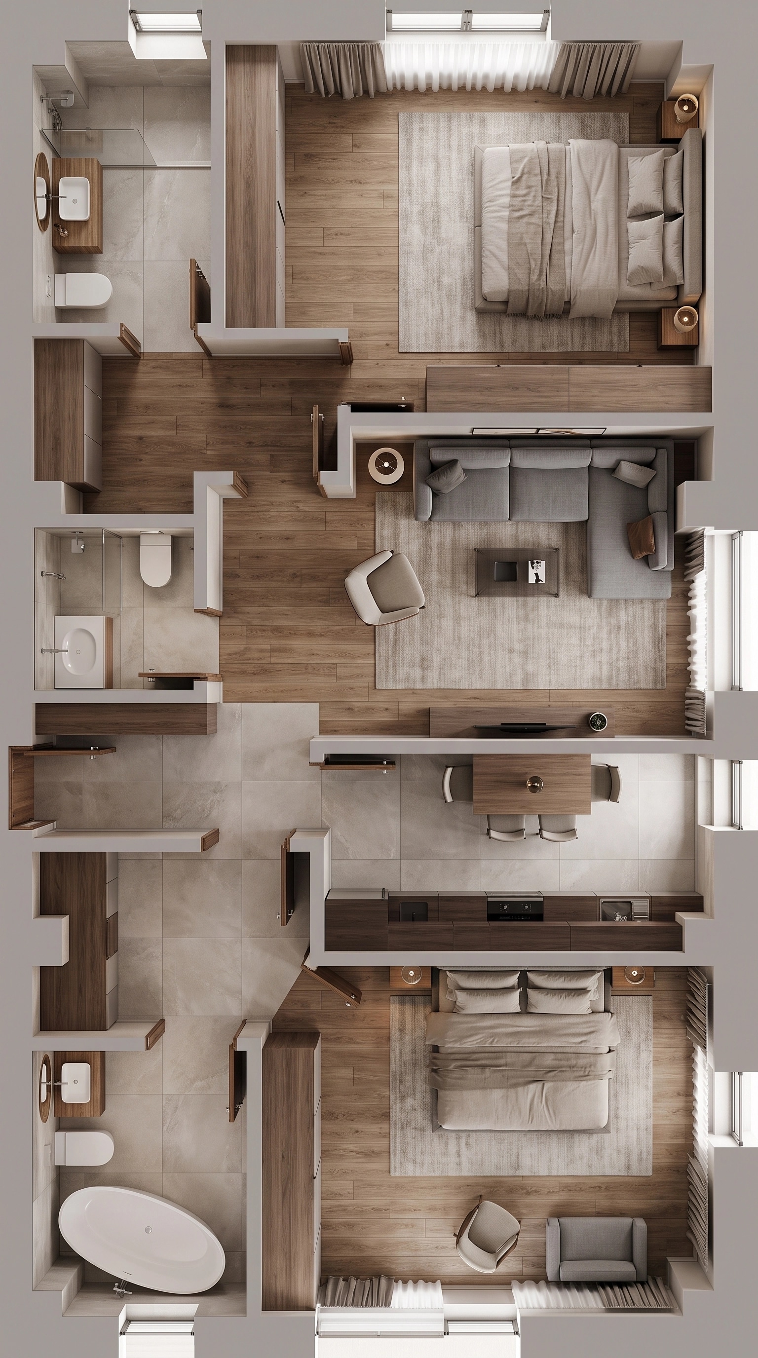 Interior design in Contemporary style — Living Room by GenRoom AI