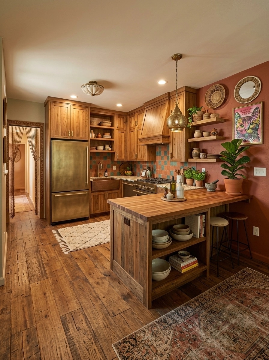 Bohemian Kitchen design — interior photo by GenRoom AI