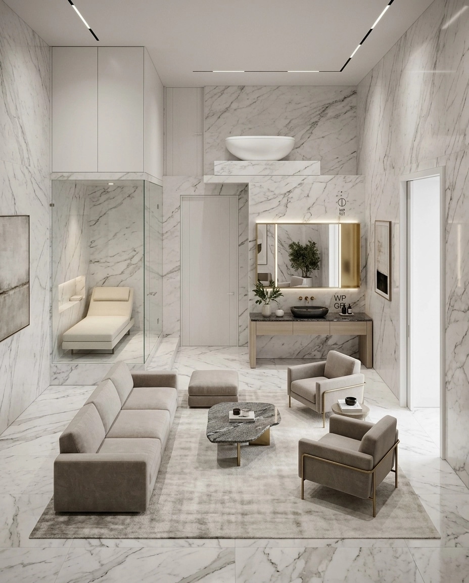 Minimalism Living Room design — interior photo by GenRoom AI